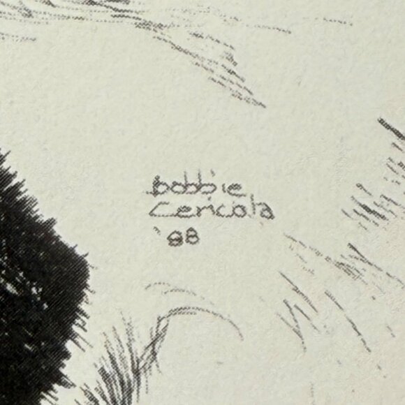 Limited Edition Bobbie Cericola Cat Pen Art Print 25/300 Black White Signed 9x12 - Picture 6 of 7